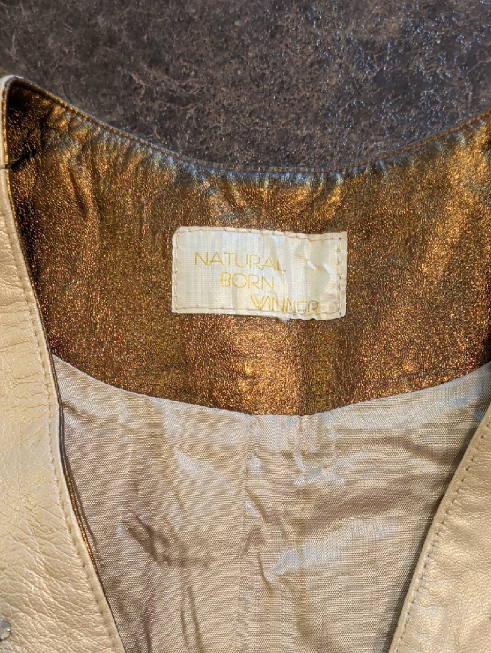 Metallic Gold & Cream Rodeo Vest - Picture 3 of 11